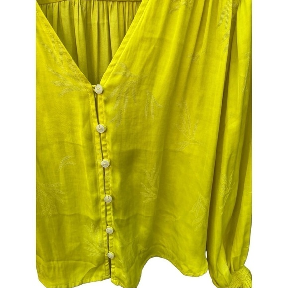 Anthropologie Liora Embroidered Buttondown Blouse | Size:XSP - Picture 5 of 14